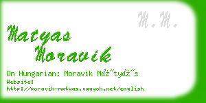 matyas moravik business card